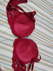 Burgundy Lace Bra