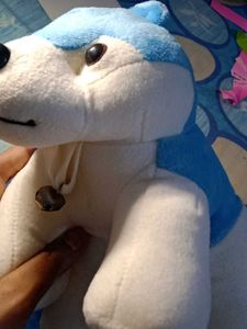 Blue &amp; White Plush Bear