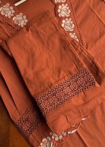 Cutwork applique suit set