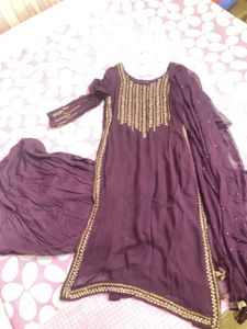 Elegant Purple Kurta Set