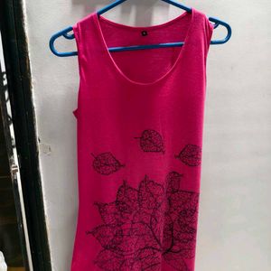 Pink Dress Mid Length Casual Wear