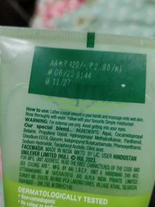 Face Wash Duo @399 for both, both are new