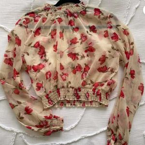 Princess Polly Floral Sheer Top