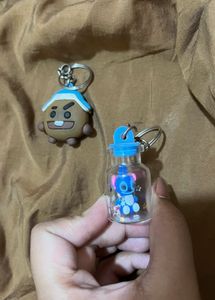 Set Of 4 Funky Cute Keychains
