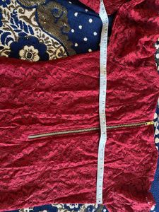 Burgundy Lace Long Sleeve Dress