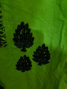Green Salwar Kameez with Black Dupatta