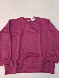 Maroon Crew Neck Sweatshirt, M Size