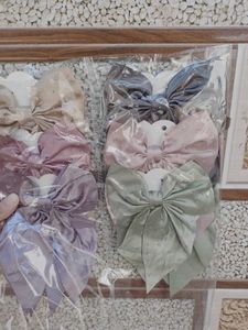 12-Cute White Bow Accessory