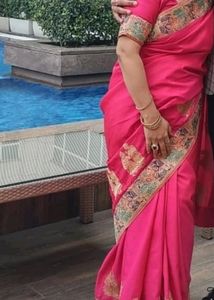 Semi Silk Saree With Heavy Latkan Padded Blouse