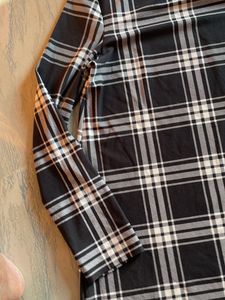 Plaid Long Sleeve Dress