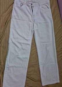 Beige Baggy Wide leg jeans