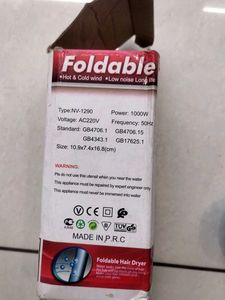 New NOVA Foldable Hair Dryer