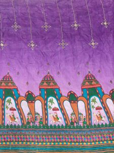 🟣 Lehenga Choli Fabric(6 Meter Crape Fabric)