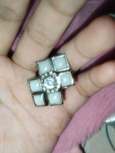 Vintage White Floral Earrings