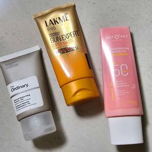 Combo Of 3 Sunscreen &amp; Moisturizer