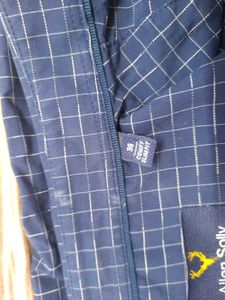 Allen Sony Blue Checked Shirt Men