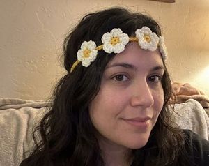 Daisy Crochet Hair Garland