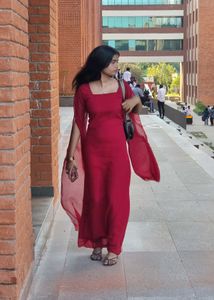 Red Party Wear Trending Dress