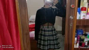 High Waist Pleated Skirt