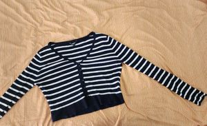 💈Striped Button-Front Cardigan💈