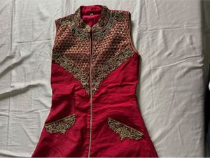 Red Embroidered Suit