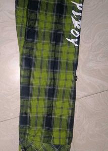 Boys Green Plaid Shirt