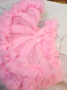Pink Ruffle Tulle Dress