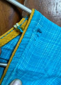 Blue Yellow Kurta Set