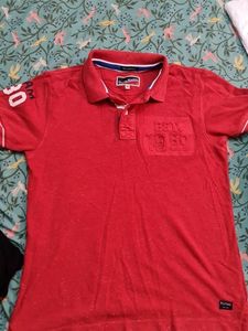 Flying Machine Red Polo Tshirt