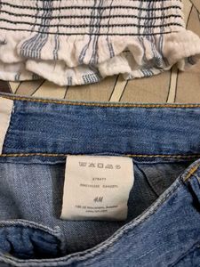 Combo  Of Top N  Hnm Denim  Short Imported Fabric