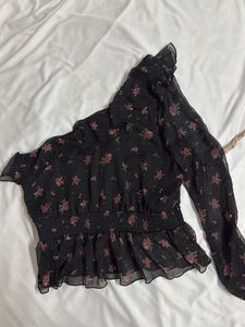Floral One-Shoulder Top