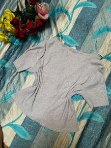 Grey Tee-Cardigan