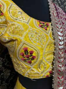 Yellow Embroidered Lehenga Choli Set