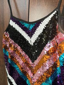 Fully Embellished Multi Coloured Party Top