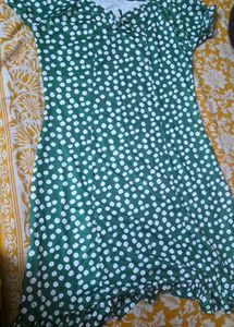 Green Floral Midi Dress