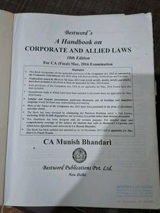 Corporate &amp; Allied Laws Handbook