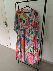 Puff Sleeve Long Dress 💕