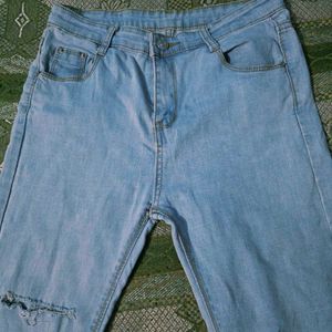 Ripped Light Wash Jeans