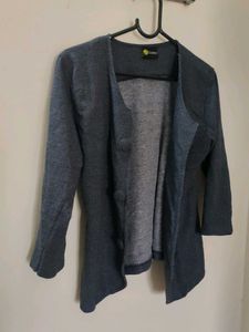 Gray Cotton Casual Coat | Half Sleeve |GoodConditi