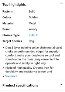 Dog Fancy Choke Chain Collar