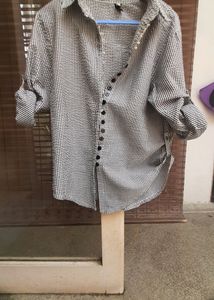 STYLISH STRIPED TOP WITH Button-up Sleeve Detail