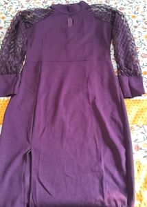 Elegant Purple Midi Dress