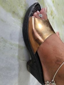 Golden Striped Footwear