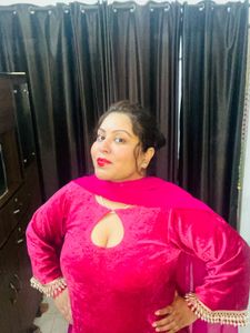 New Velvet Designer Kurti designed by me