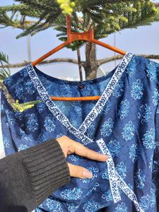Elegant Blue Printed Kurta
