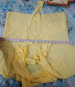 New Georgett  Yellow Women Top