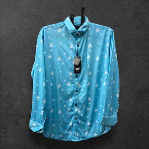 Printed Shirt For Men (Cyan)
