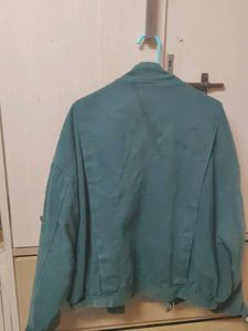 Vintage Green Military-Style Jacket with Patches (