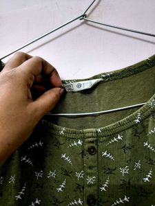 Green Printed Top