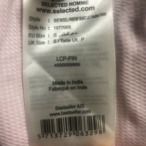 Pink textured solid shirt for men